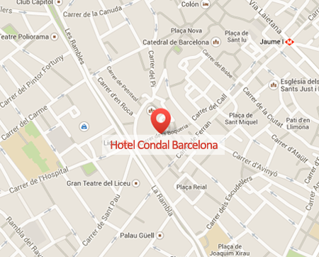 Hotel Condal - Mapa de ubicación